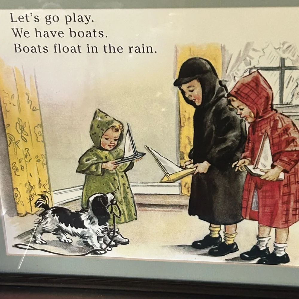 Vintage Framed Children’s Book Print